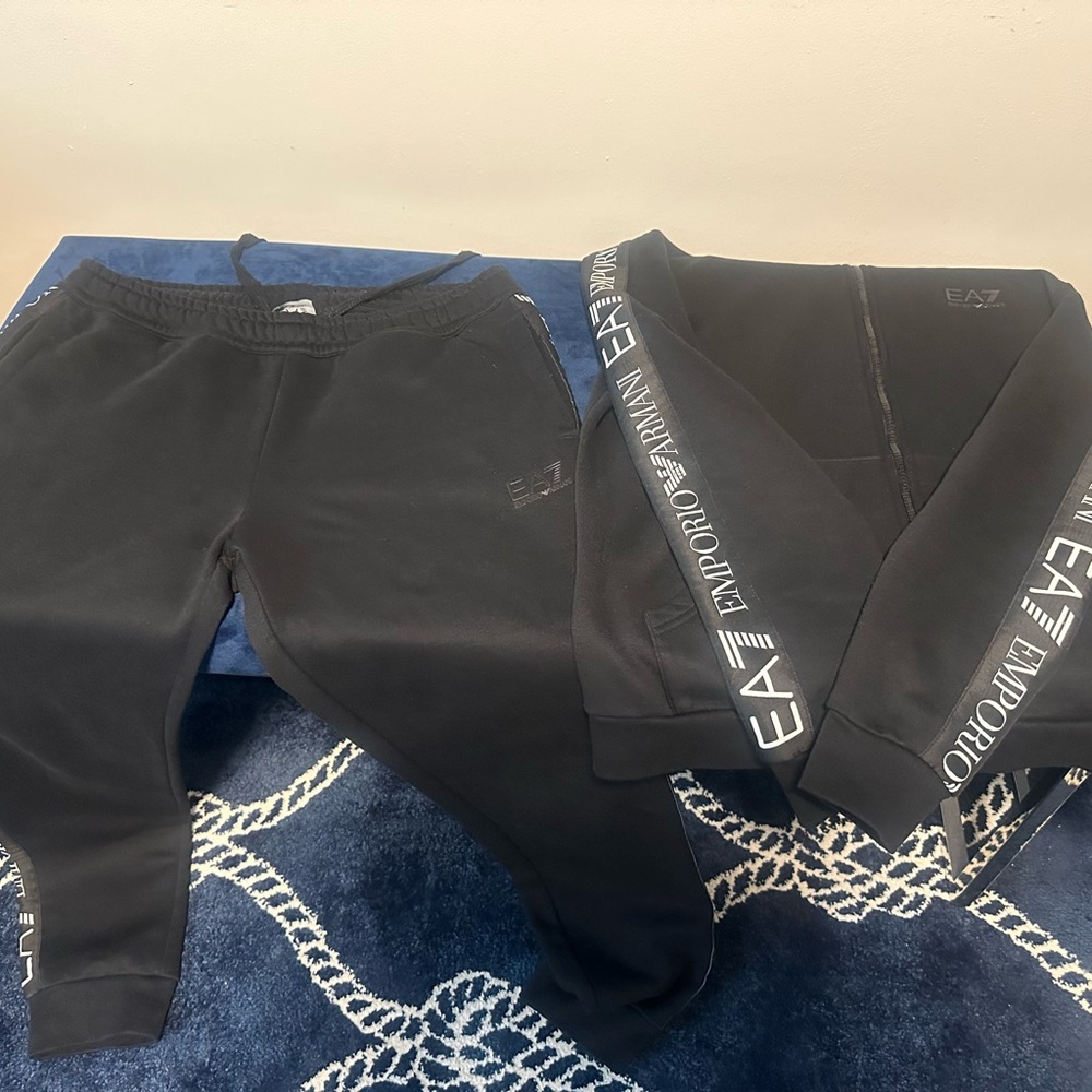 Emporio Armani Black Sweatpants & Joggers